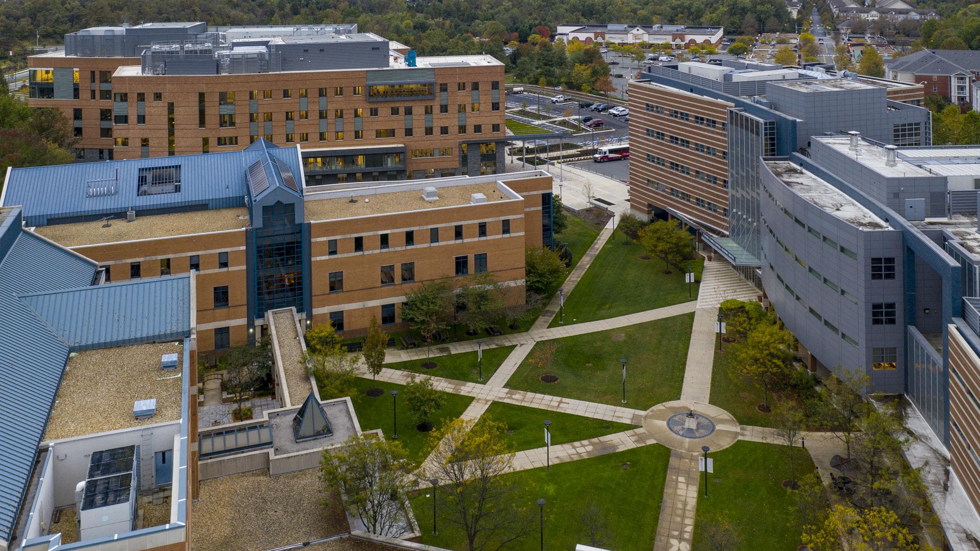 aerial view of shady grove campus